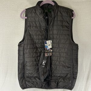 StillWater Men’s L Lightweight Zip Packable Insulated Puffer Vest Jacket Gray
